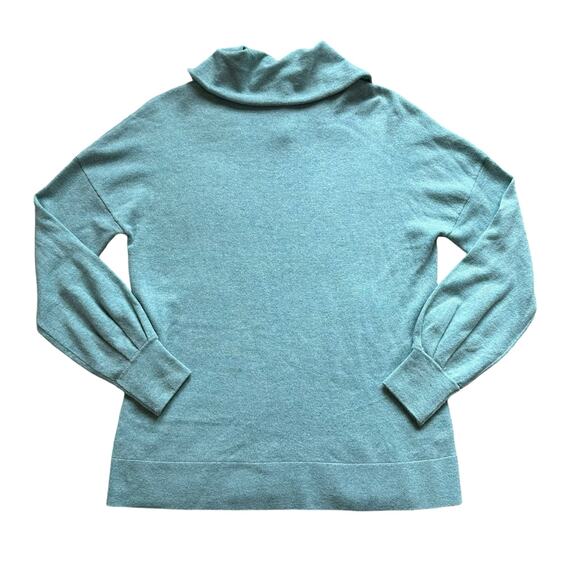 Kinross Cashmere light blue turtleneck sweater size M - Picture 10 of 10